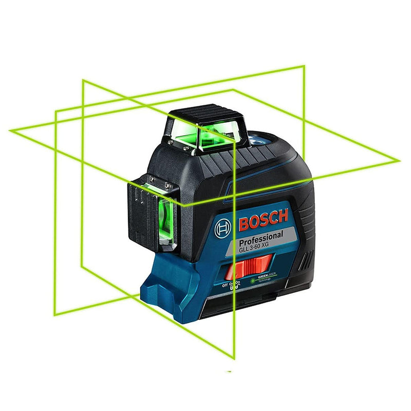 Máy cân mực Laser 3 tia xanh 360° Bosch GLL 3-60 XG đo tối đa 60m mã số 0601063ZK0
