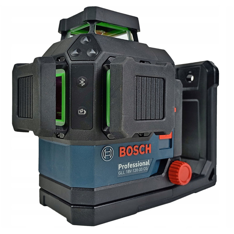 Máy cân mực Laser 3 tia xanh 360° Bosch GLL 18V-120-33 CG dùng Pin 18V, 12V đo tối đa 120m