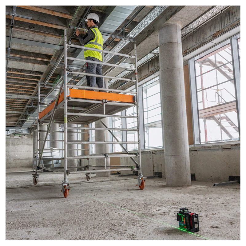 Máy cân mực Laser 3 tia xanh 360° Bosch GLL 18V-120-33 CG dùng Pin 18V, 12V đo tối đa 120m