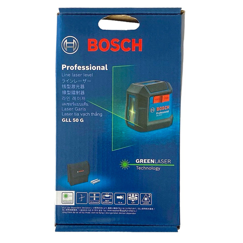 Máy cân mực Laser 2 tia xanh Bosch GLL 50 G đo tối đa 15m mã số 06010653K0