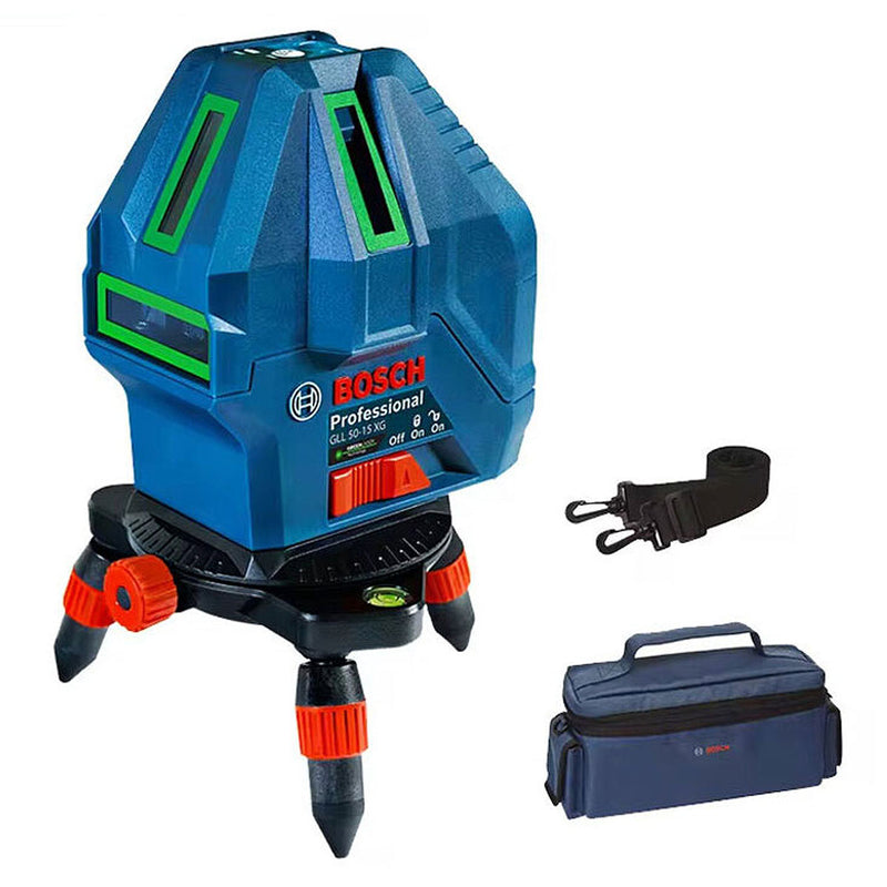 Máy cân mực Laser 5 tia xanh Bosch GLL 50-15 XG đo tối đa 50m