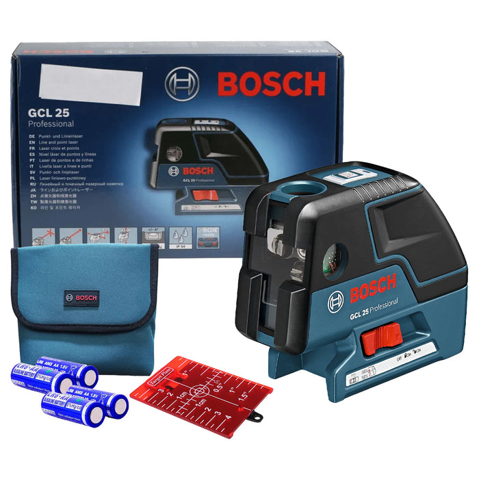 Máy cân mực Laser 2 tia đỏ Bosch GCL 25 đo tối đa 30m mã số 0601066B00