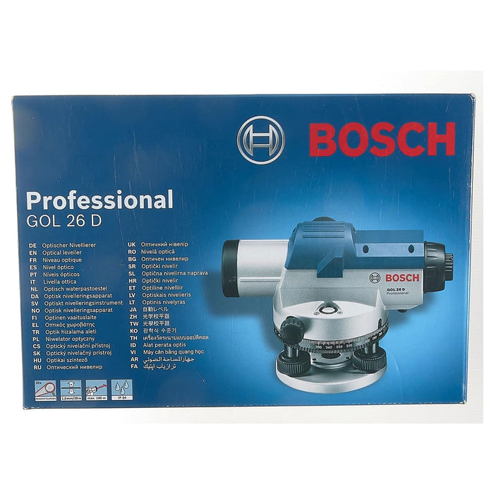 Máy thủy bình Bosch GOL 26 D phạm vi làm việc 100m mã số 0601068000