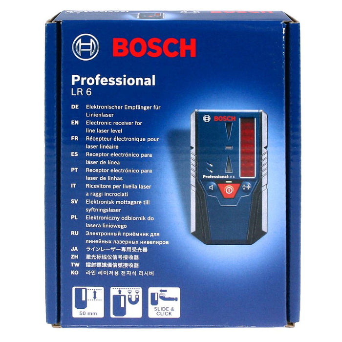 Thiết bị nhận tia Laser đỏ Bosch LR 6 dùng cho máy cân mực mã số 0601069H00