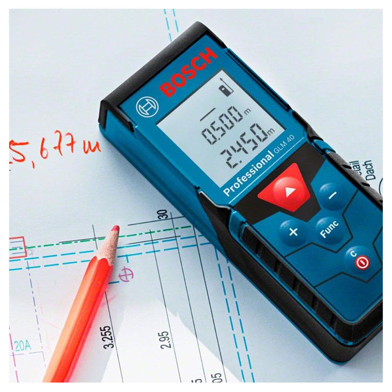 Máy đo khoảng cách bằng Laser Bosch GLM 40-12 đo tối đa 40m mã số 06010729K1