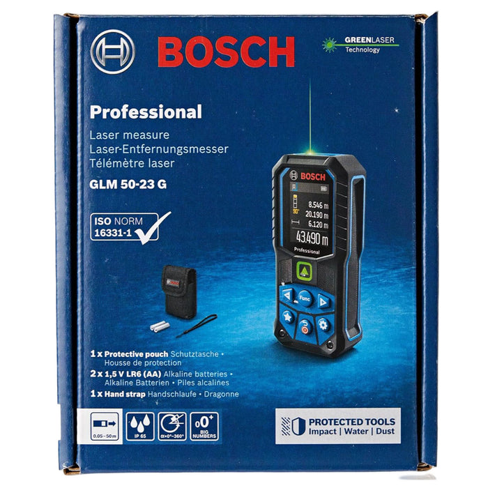 Máy đo khoảng cách bằng Laser Bosch GLM 50-23 G đo tối đa 50m mã số 0601072VK0