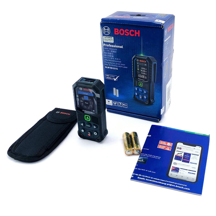 Máy đo khoảng cách bằng Laser Bosch GLM 50-23 G đo tối đa 50m mã số 0601072VK0
