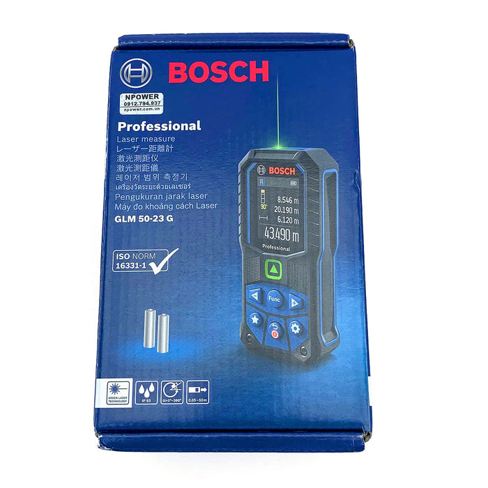 Máy đo khoảng cách bằng Laser Bosch GLM 50-23 G đo tối đa 50m mã số 0601072VK0