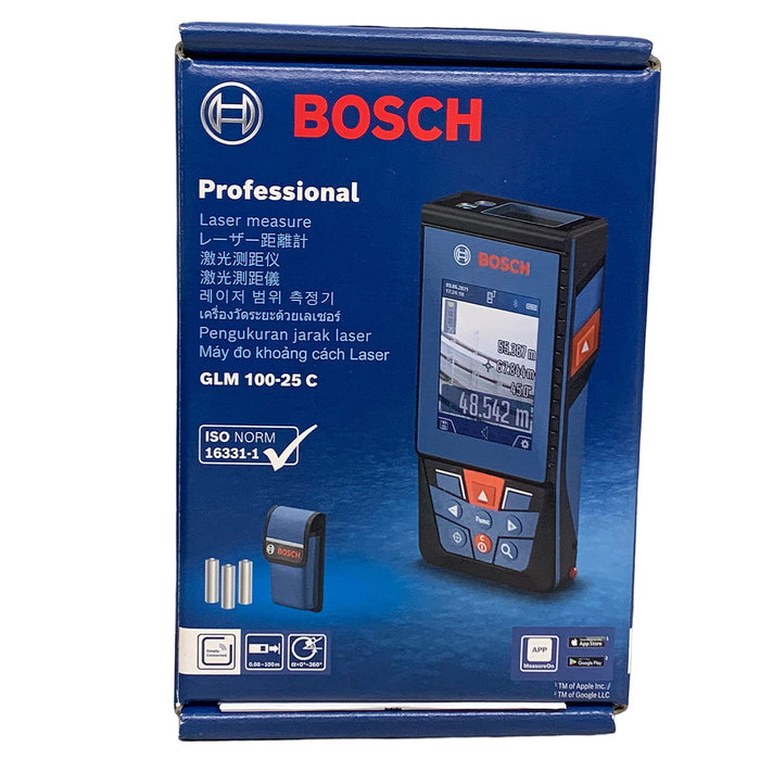 Máy đo khoảng cách bằng Laser Bosch GLM 100-25 C đo tối đa 100m mã số 0601072YK0