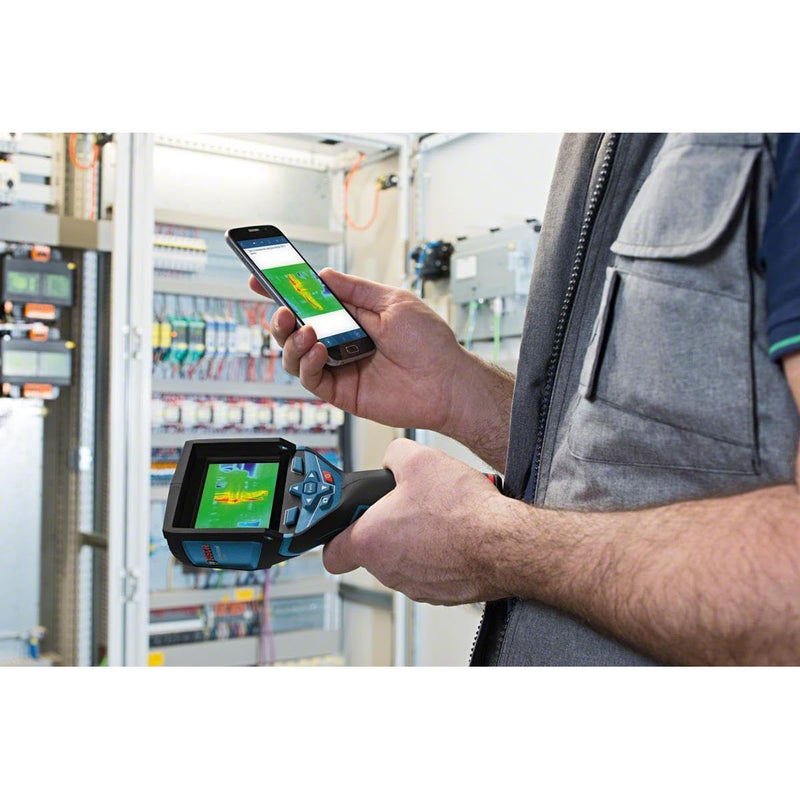 Máy đo nhiệt độ tia hồng ngoại Bosch GTC 400 C dãi nhiệt độ từ -10°C - 400°C mã số 0601083150