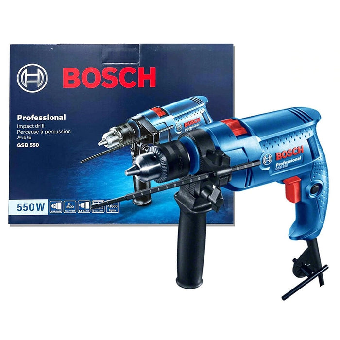 Máy khoan búa Bosch GSB 550 công suất 550W, đầu kẹp 13mm