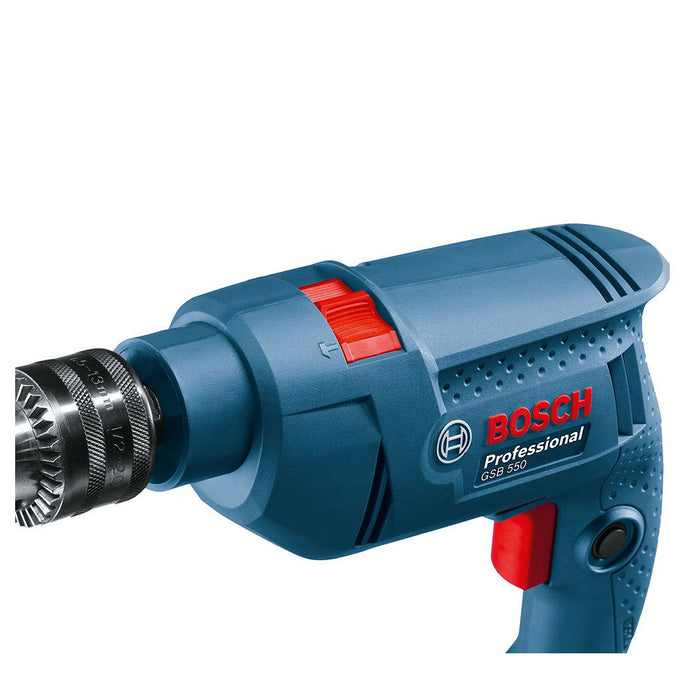 Máy khoan gỗ thép Bosch GSB 550 công suất 550W, đầu kẹp 13mm