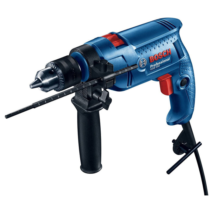 Máy khoan gỗ thép Bosch GSB 550 công suất 550W, đầu kẹp 13mm