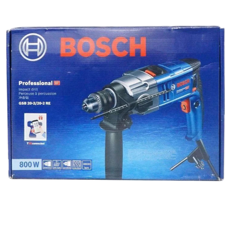 Máy khoan búa Bosch GSB 20-2 RE công suất 800W, đầu kẹp 13mm mã số 06011A21K1