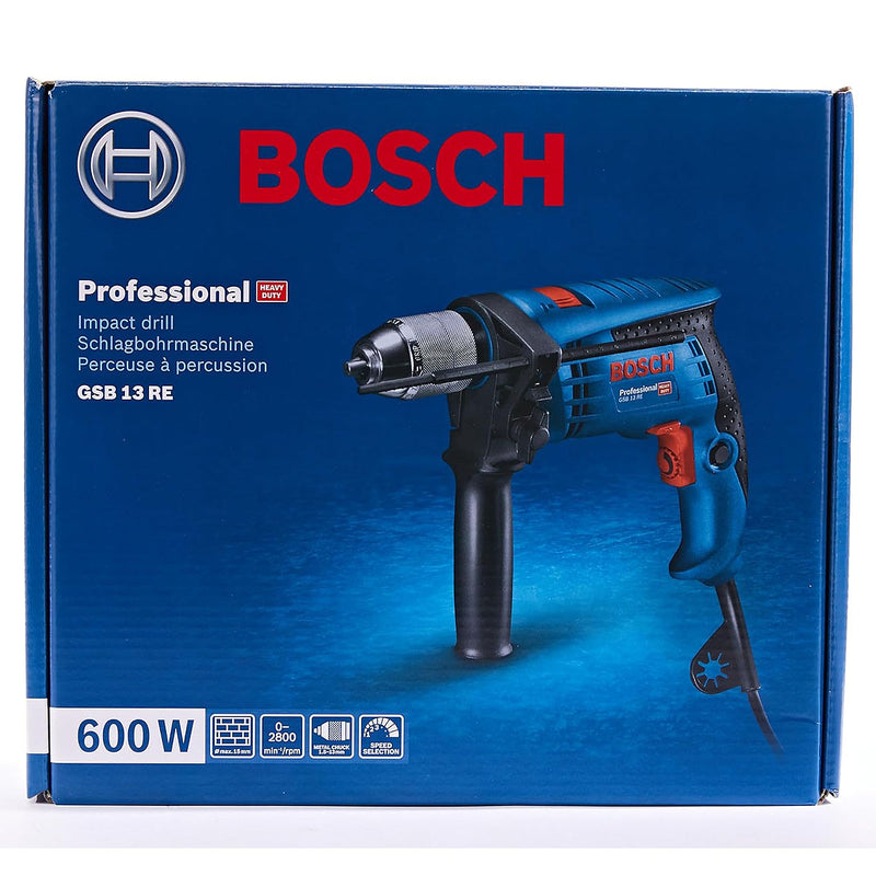 Máy khoan búa Bosch GSB 13 RE công suất 600W, đầu kẹp 13mm mã số 06012271K0