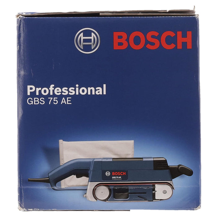 Máy chà nhám băng Bosch GBS 75 AE công suất 750W, kích thước băng nhám 75 x 533mm mã số 0601274004