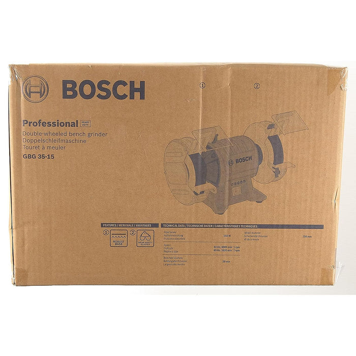 Máy mài 2 đá để bàn Bosch GBG 35-15 công suất 350W, đường kính đá mài 150mm mã số 060127A3K0