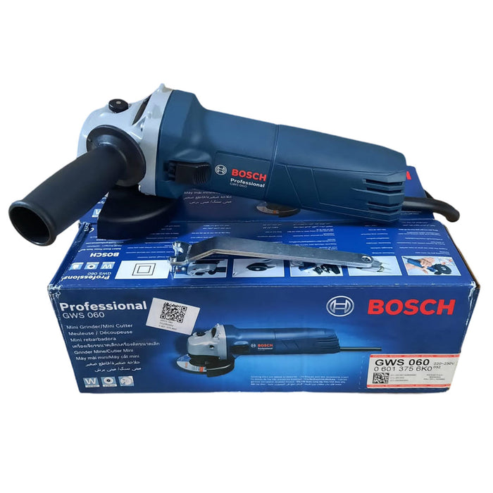 Máy mài góc Bosch GWS 060 công suất 670W, đường kính lưỡi 100mm công tắc trượt mã số 06013756K0