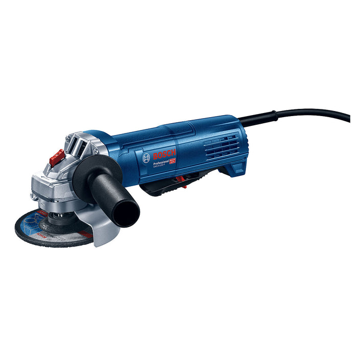 Máy mài góc Bosch GWS 9-100 P công suất 900W, đường kính lưỡi 100mm công tắc bóp mã số 06013965K0