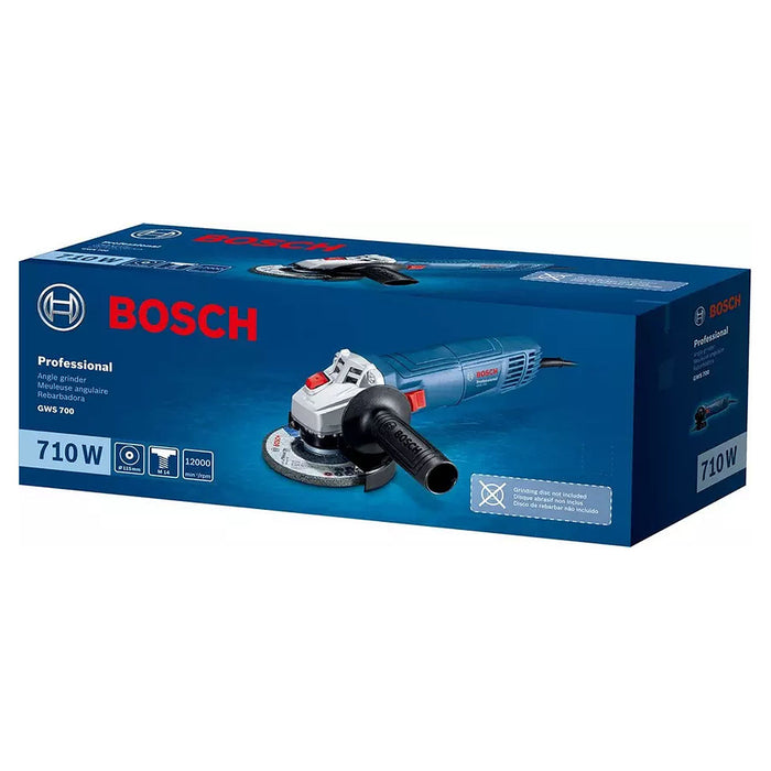 Máy mài góc Bosch GWS 700 công suất 710W, đường kính lưỡi 100mm, công tắc trượt mã số 06013A31K0