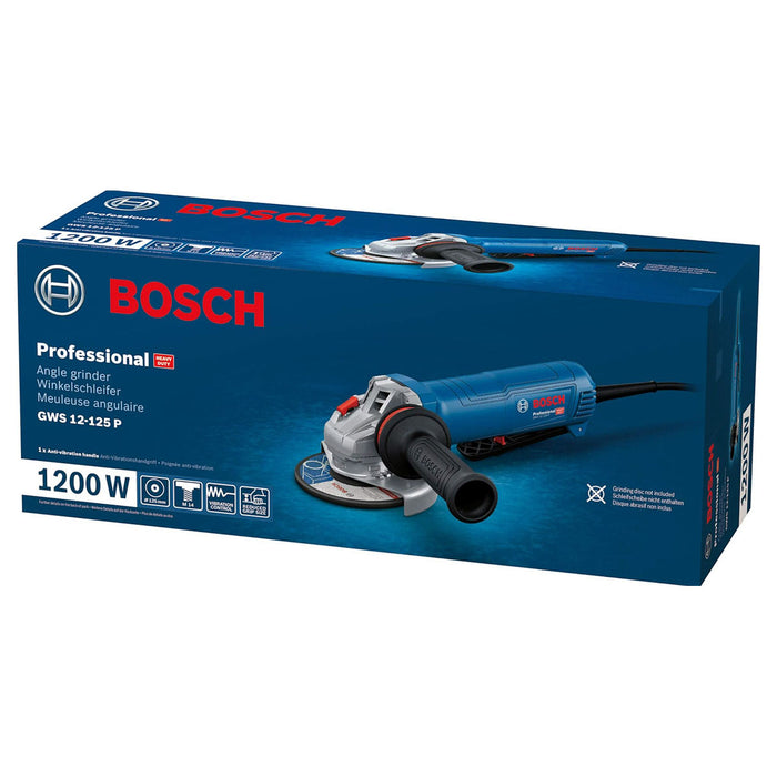 Máy mài góc Bosch GWS 12-125 P công suất 1200W, đường kính lưỡi 125mm công tắc bóp mã số 06013A6220