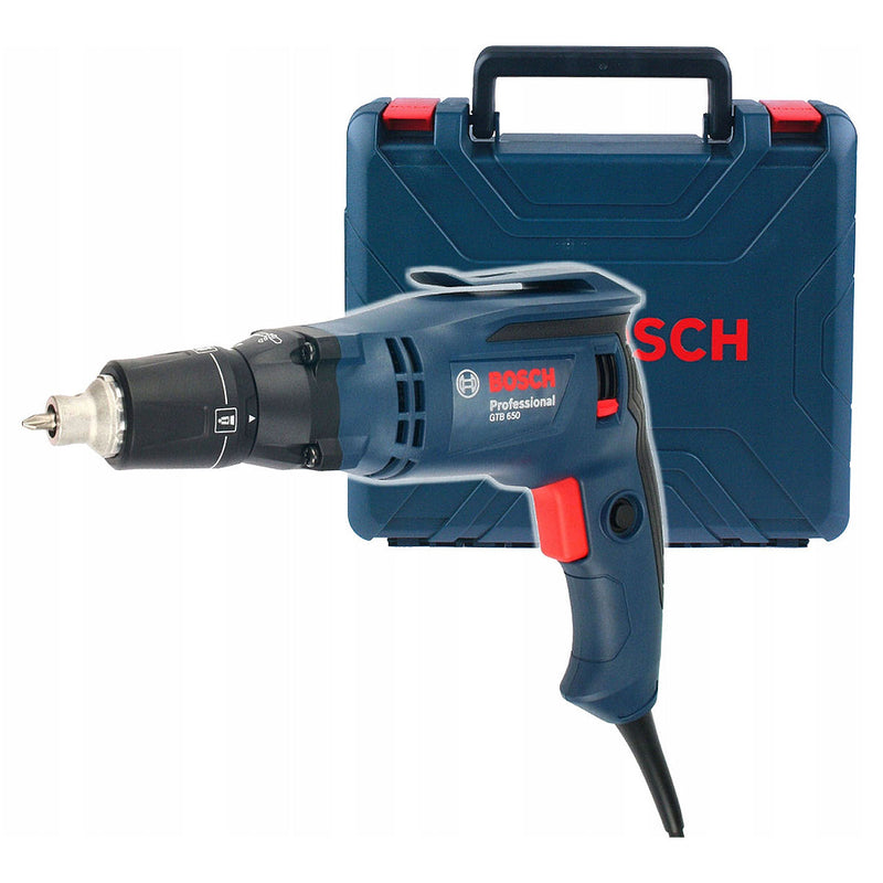 Máy vặn vít thạch cao Bosch GTB 650 công suất 650W, đuôi lục giác 6.35mm (1/4 inch) mã số 06014A20K0