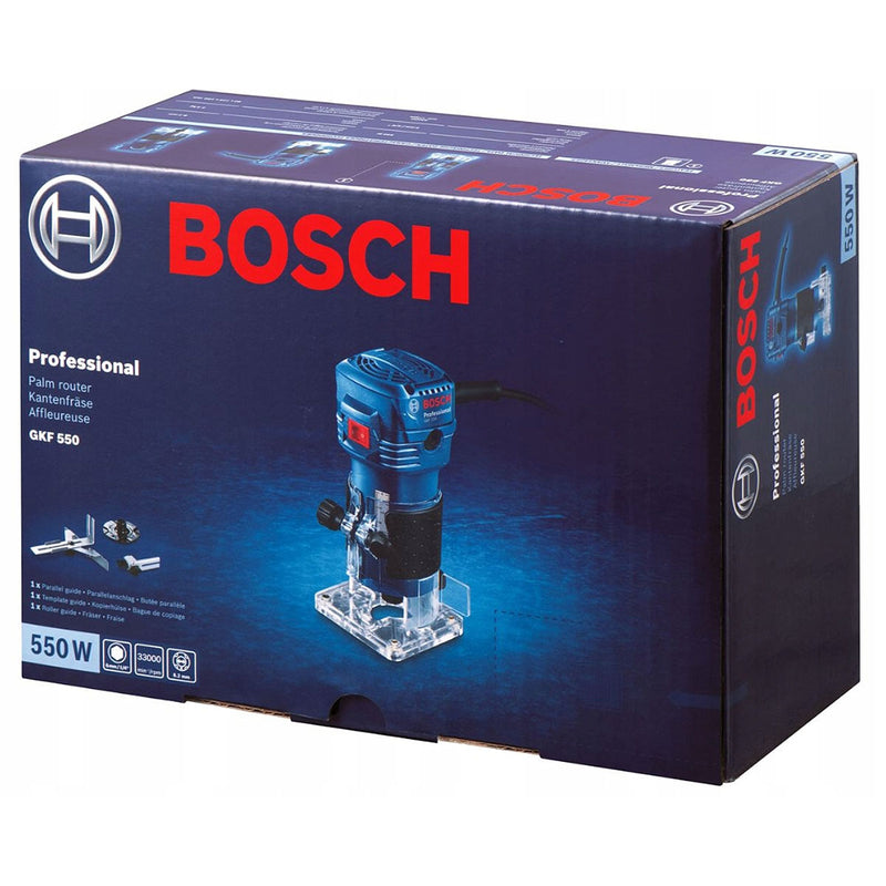 Máy phay Bosch GKF 550 công suất 550W, chấu bóp 6mm, 1/4 inch mã số 06016A00K0