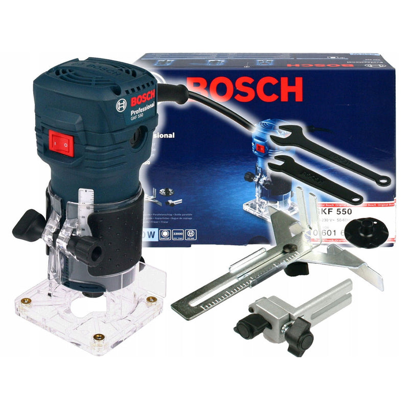 Máy phay Bosch GKF 550 công suất 550W, chấu bóp 6mm, 1/4 inch mã số 06016A00K0