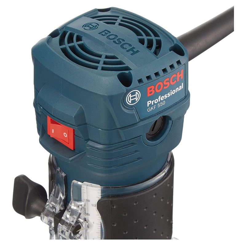 Máy phay Bosch GKF 550 công suất 550W, chấu bóp 6mm, 1/4 inch mã số 06016A00K0