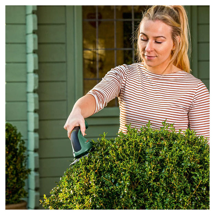 Máy tỉa cỏ, tỉa hàng rào Bosch Easyshear dùng Pin sạc 3.6V, chiều dài lưỡi 120mm, 80mm mã số 0600833341