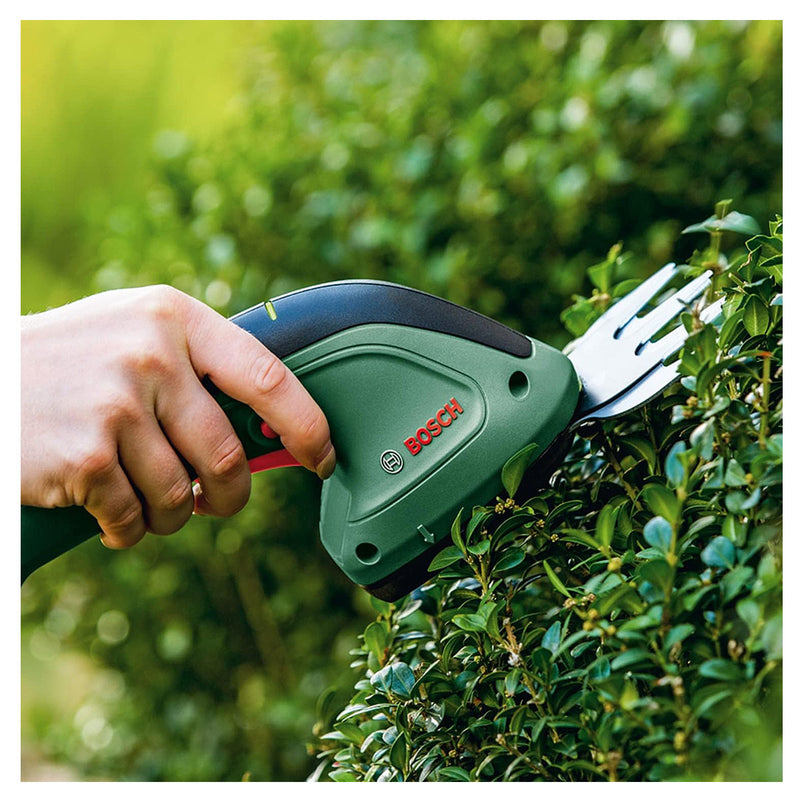 Máy tỉa cỏ, tỉa hàng rào Bosch Easyshear dùng Pin sạc 3.6V, chiều dài lưỡi 120mm, 80mm mã số 0600833341