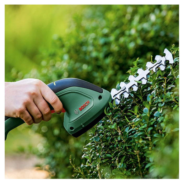 Máy tỉa cỏ, tỉa hàng rào Bosch Easyshear dùng Pin sạc 3.6V, chiều dài lưỡi 120mm, 80mm mã số 0600833341