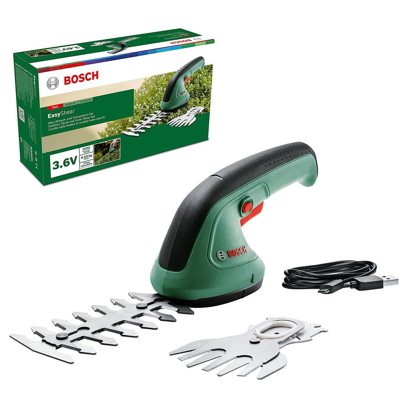 Máy tỉa cỏ, tỉa hàng rào Bosch Easyshear dùng Pin sạc 3.6V, chiều dài lưỡi 120mm, 80mm mã số 0600833341
