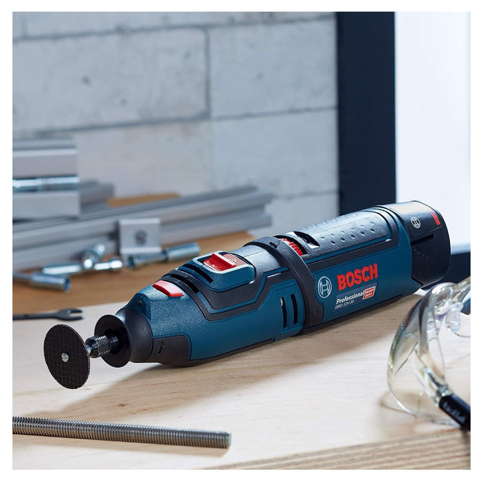 Máy mài mini Bosch GRO 12V-35 dùng Pin 12V, đầu kẹp 3.2mm