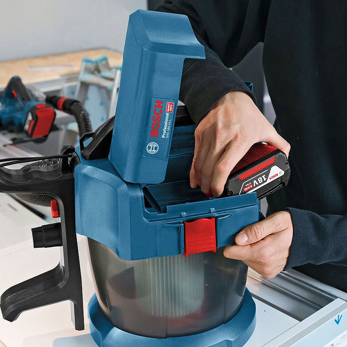 Máy hút bụi Bosch GAS 18V-10L dùng Pin 18V, dung tích 10L, lực hút 9kPa ( hút khô và ướt )