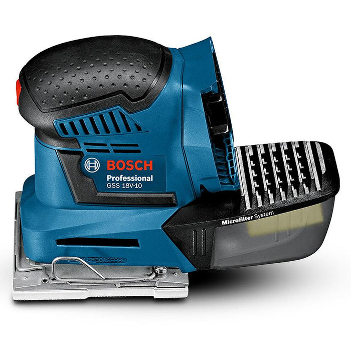 Máy chà nhám rung Bosch GSS 18V-20 dùng Pin 18V, kích thước đế 115x107mm