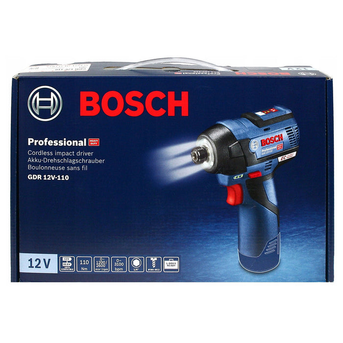 Máy vặn vít Bosch GDR 12V-110 dùng Pin 12V, đuôi lục giác 6.35mm (1/4 inch)