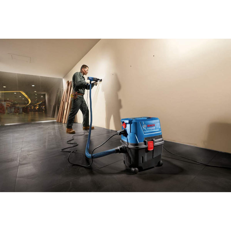 Máy hút bụi Bosch GAS 15 PS công suất 1,100W dung tích 15L lực hút 22kPa ( hút khô và ướt ) mã số 06019E51K0