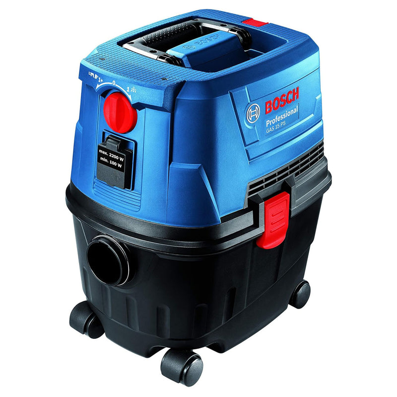 Máy hút bụi Bosch GAS 15 PS công suất 1,100W dung tích 15L lực hút 22kPa ( hút khô và ướt ) mã số 06019E51K0