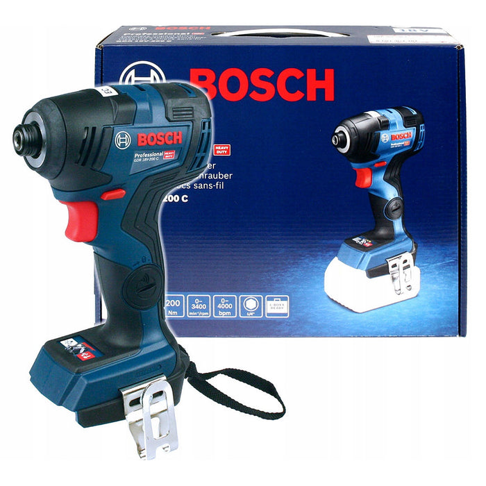 Máy vặn vít Bosch GDR 18V-200 C dùng Pin 18V, đuôi lục giác 6.35mm (1/4 inch)