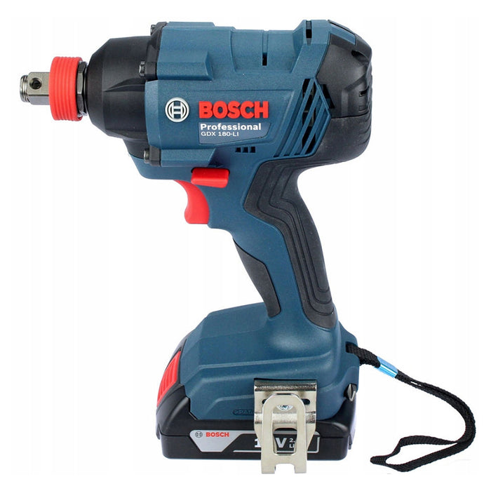 Máy siết bu lông kết hợp vặn vít 2 trong 1 Bosch GDX 180-LI dùng Pin 18V, cốt 1/2 inch tích hợp đuôi lục giác 6.35mm (1/4 inch)