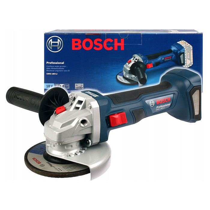 Máy mài góc Bosch GWS 180-LI dùng Pin 18V, đường kính lưỡi 100mm công tắc trượt