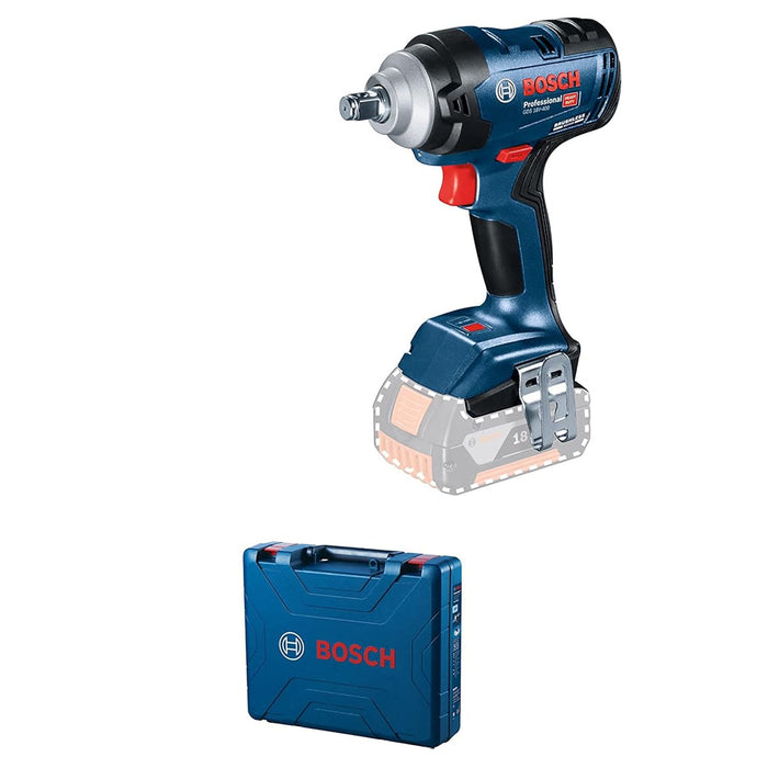 Máy siết bu lông Bosch GDS 18V-400 dùng Pin 18V, cốt 1/2 inch