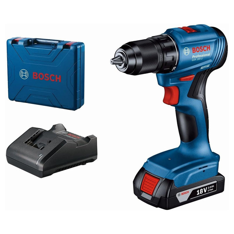 Máy khoan gỗ thép Bosch GSR 185-LI dùng Pin 18V, đầu kẹp 13mm