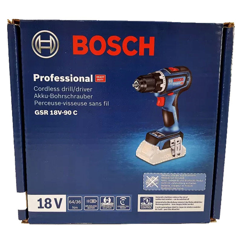 Máy khoan gỗ thép Bosch GSR 18V-90 C dùng Pin 18V, đầu kẹp 13mm