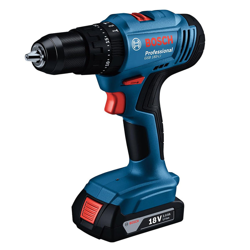 Máy khoan búa Bosch GSB 183-LI dùng Pin 18V, đầu kẹp 13mm