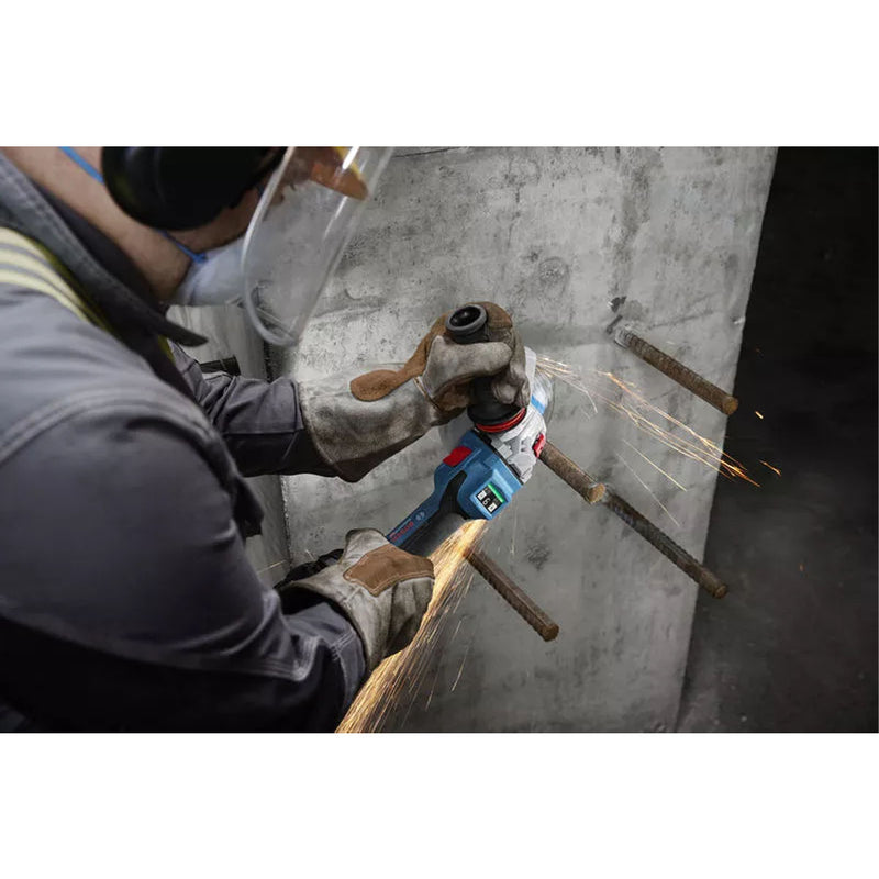 Máy mài góc Bosch GWS 18V-15 S dùng Pin 18V, đường kính lưỡi 100mm/125mm công tắc trượt