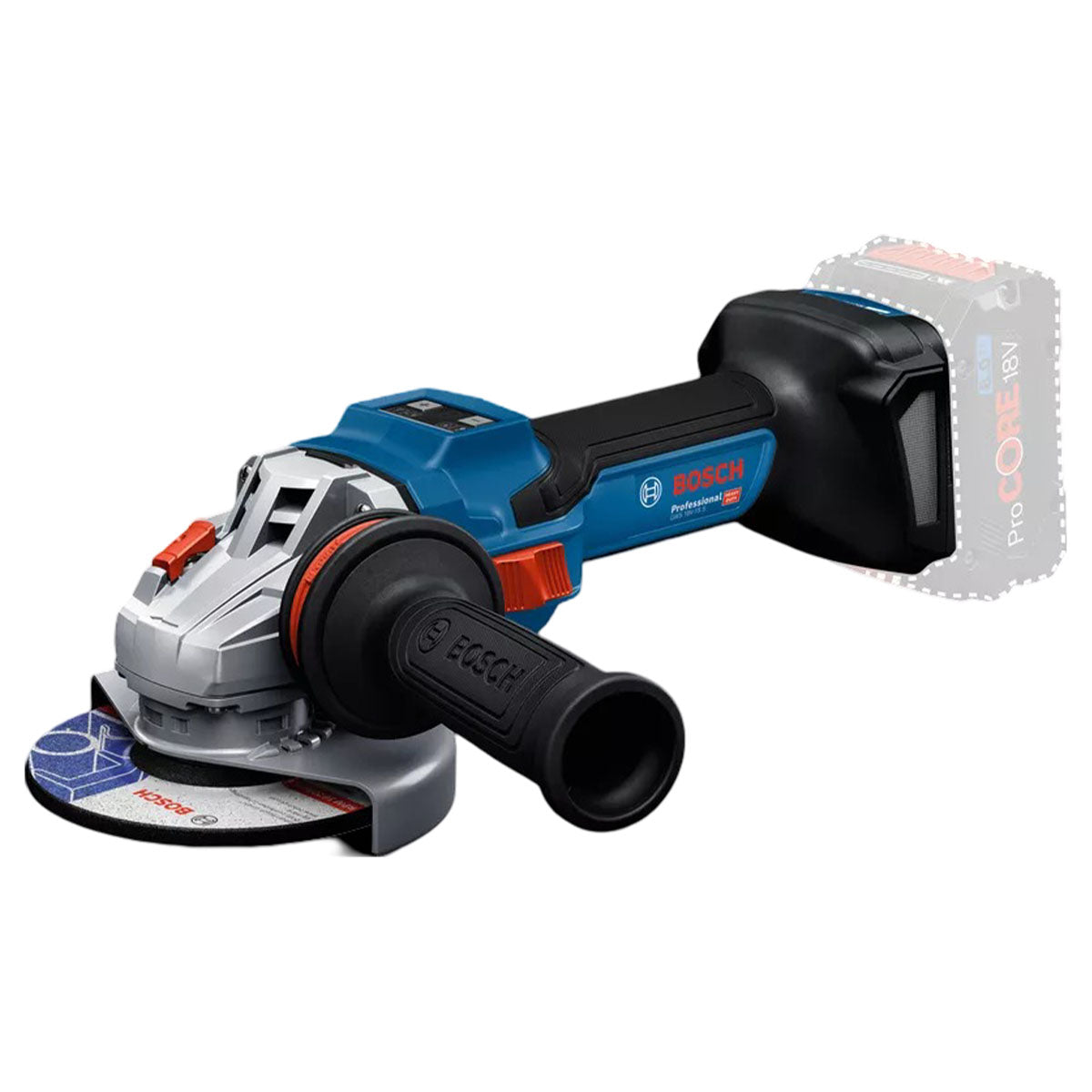 Máy mài góc Bosch GWS 18V-15 S dùng Pin 18V, đường kính lưỡi 100mm/125mm công tắc trượt