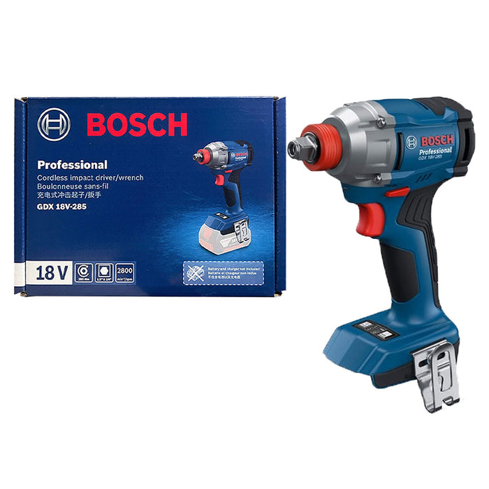 Máy siết bu lông kết hợp vặn vít 2 trong 1 Bosch GDX 18V-285 dùng Pin 18V, cốt 1/2 inch tích hợp đuôi lục giác 6.35mm (1/4 inch)