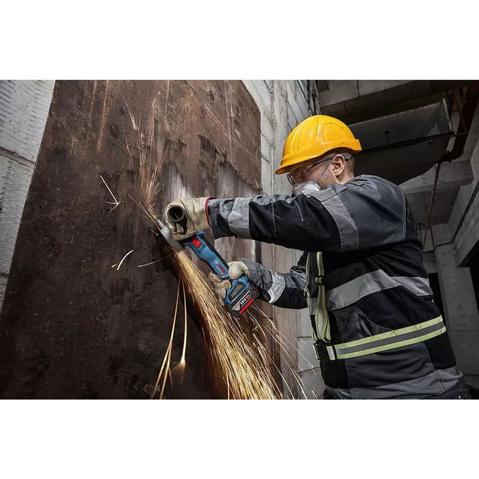 Máy mài góc Bosch GWS 18V-11 S dùng Pin 18V, đường kính lưỡi 125mm công tắc trượt